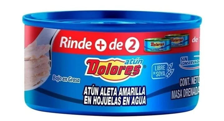 LATA ATÚN DOLORES EN AGUA 295 GRAMOS
